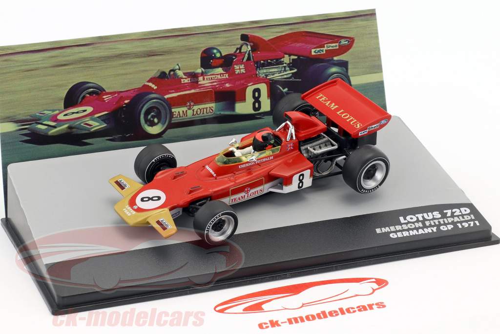 Emerson Fittipaldi Lotus 72D #8 Deutschland GP Formel 1 1971 1:43 Altaya