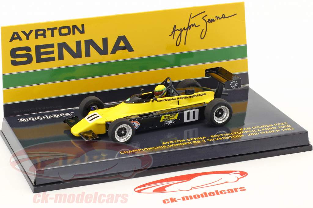 Ayrton Senna Van Diemen RF82 #11 英国の 式 Ford 2000 チャンピオン 1982 1:43 Minichamps
