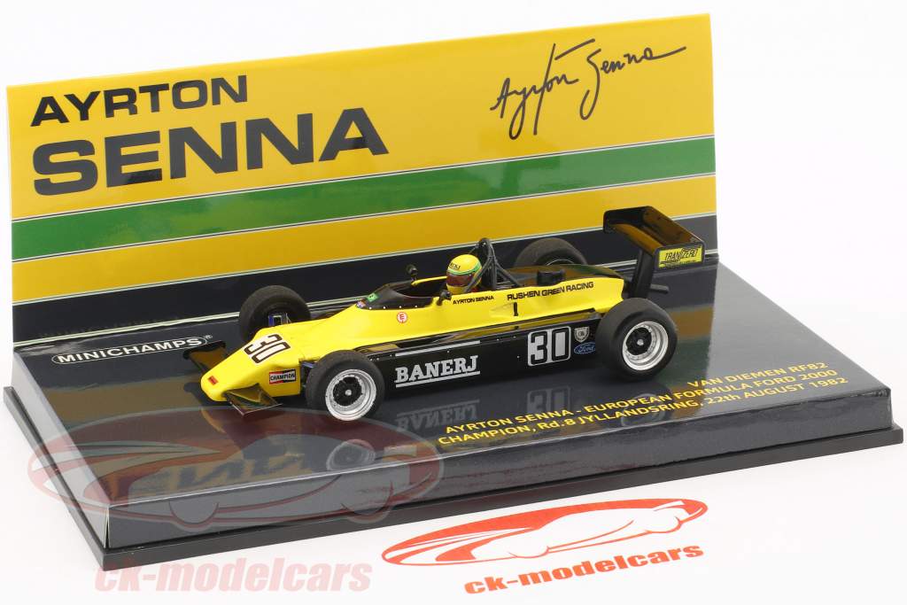 A. Senna Van Diemen RF82 #30 Europa formel Ford 2000 mester 1982 1:43 Minichamps