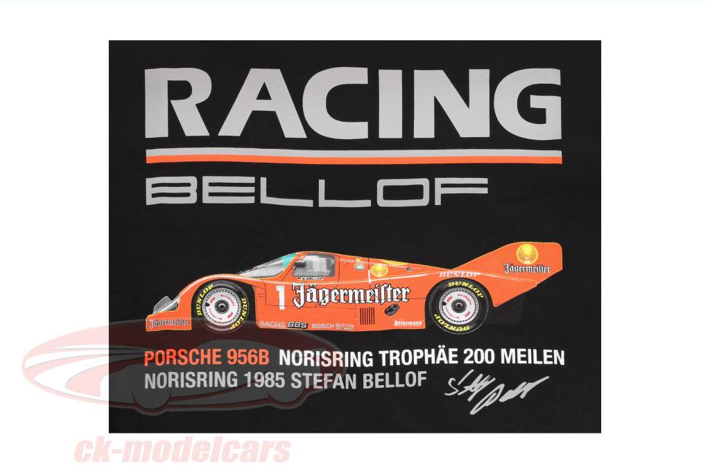 Stefan Bellof Porsche 956B T-Shirt Norisring trofee 200 mijlen Norisring 1985 schwarz