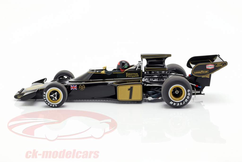 Emerson Fittipaldi Lotus 72E #1 formule 1 1973 avec conducteur figure 1:18 AUTOart
