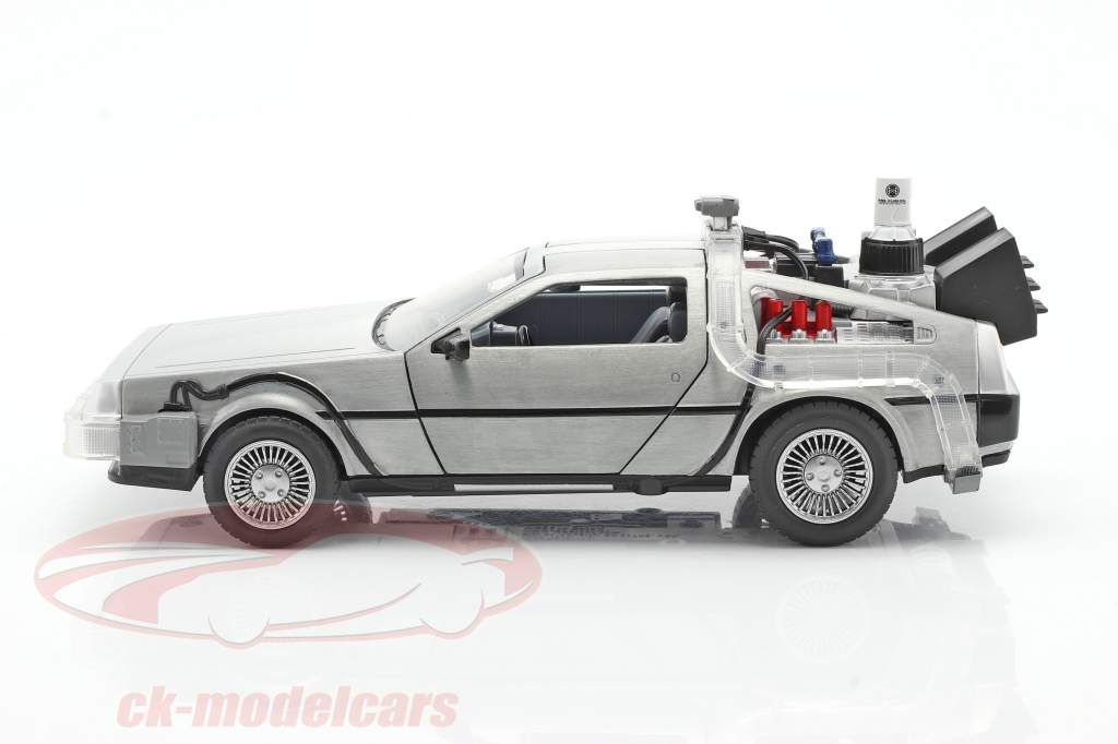 DeLorean Time Machine Flying Wheel Version Back to the Future II (1989) prateado 1:24 Jada Toys