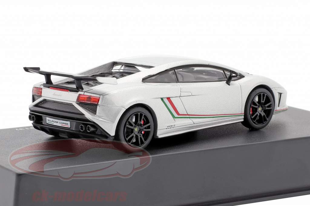 Lamborghini Gallardo LP570-4 Squadra Corse 2013 argento metallico 1:43 Leo Models