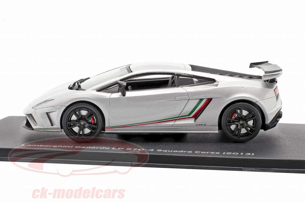Lamborghini Gallardo LP570-4 Squadra Corse 2013 argento metallico 1:43 Leo Models