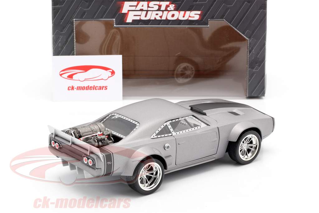 Jadatoys 1:24 Dom's Ice Dodge Charger R/T Fast and Furious 8 silver ...