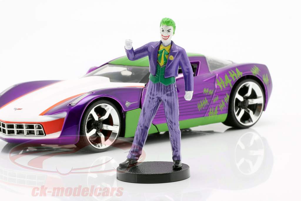 Chevrolet Corvette Stingray 2009 with figure The Joker DC Comics 1:24 Jada Toys
