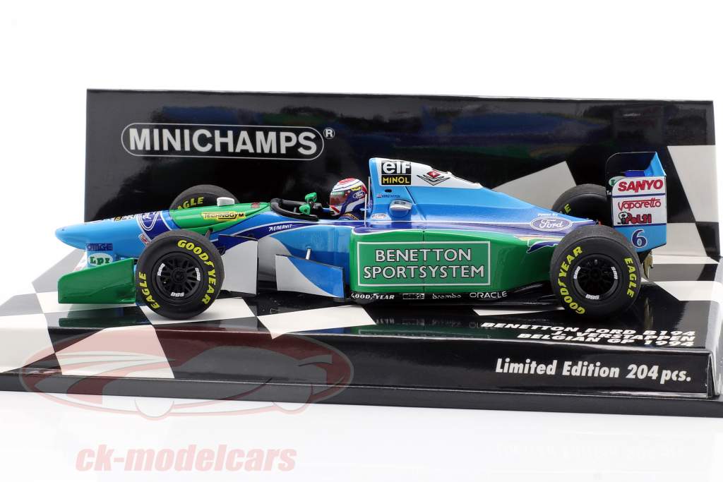 J. Verstappen Benetton B194 #6 Belgio GP formula 1 1994 1:43 Minichamps