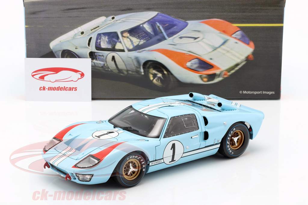 Shelby Collectibles 1:18 Ford GT40 MK II #1 2nd 24h LeMans 1966 Miles,  Hulme Shelby411 Modellauto Shelby411 814770014118