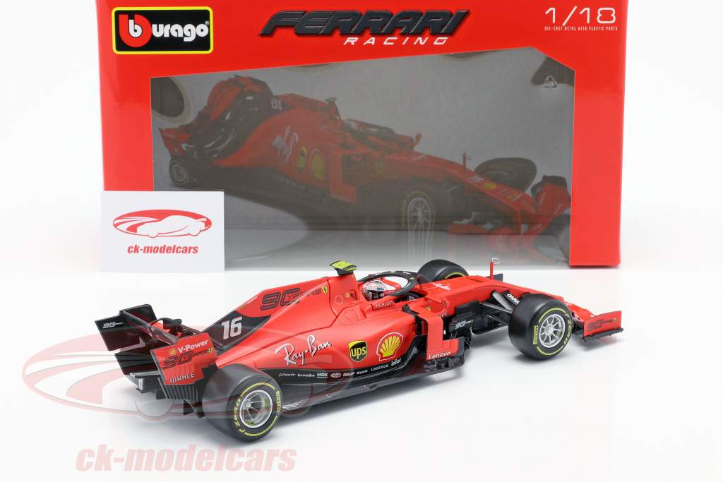 Ferrari SF90 F1 2019 Charles Leclerc Bburago 16807L - Miniatures Autos Motos