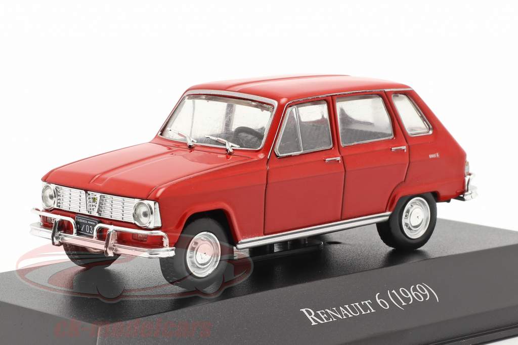 Renault 6 Bouwjaar 1969 rood 1:43 Altaya
