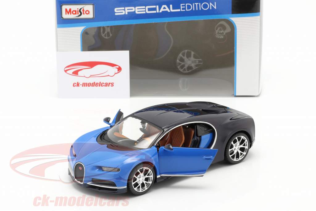 Bugatti Chiron année 2016 bleu 1:24 Maisto