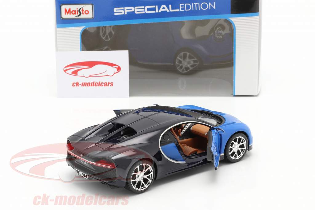 Bugatti Chiron année 2016 bleu 1:24 Maisto