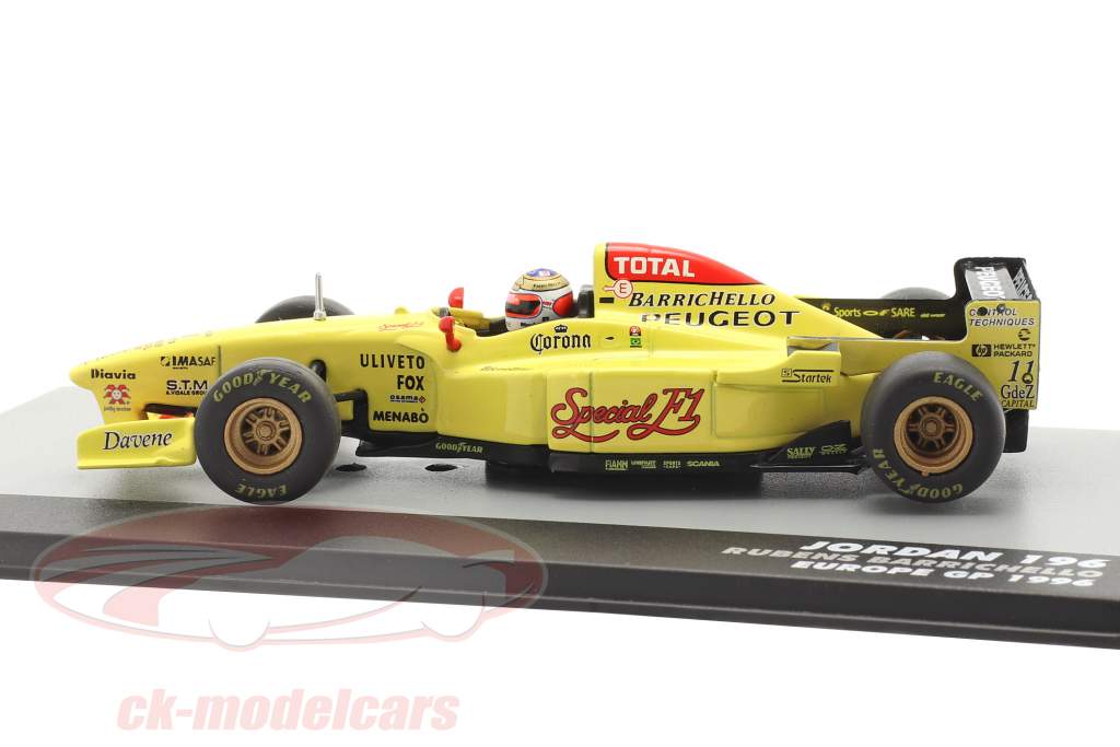 Rubens Barrichello Jordan 196 #11 Europe GP formula 1 1996 1:43 Altaya