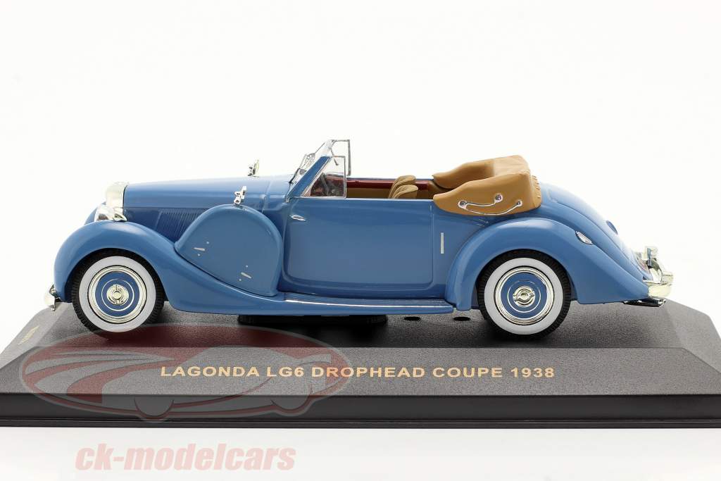 Lagonda LG6 Drophead Coupé Année 1938 bleu / bleu 1:43 Ixo