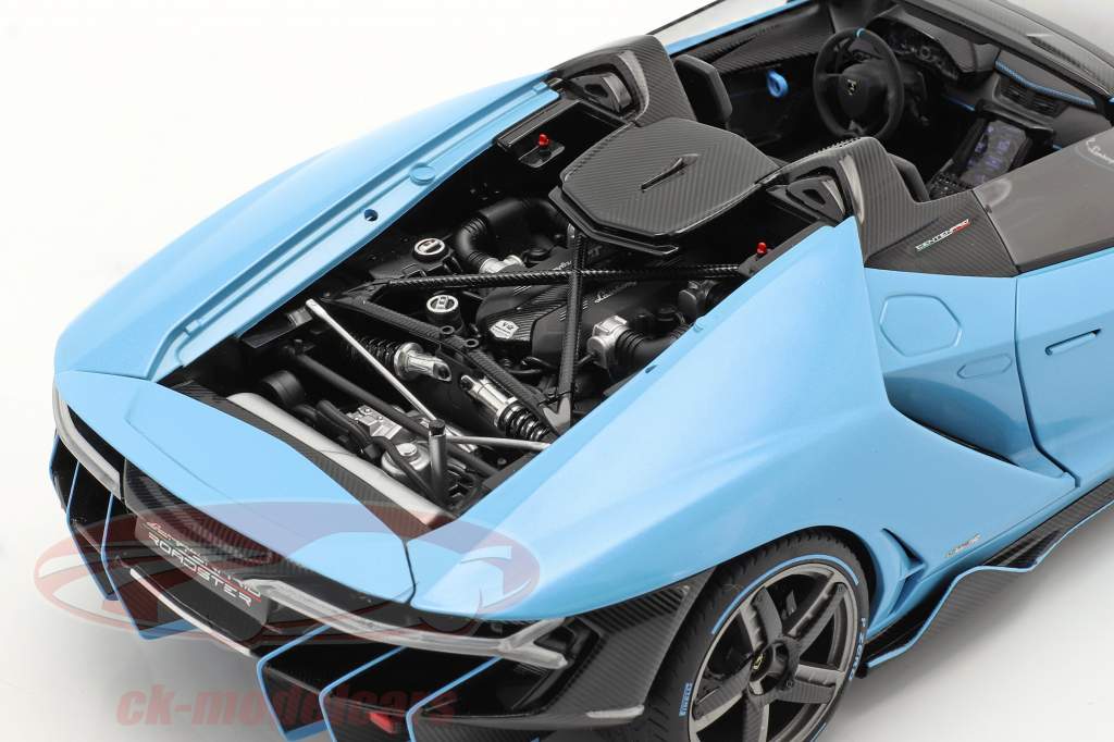 Lamborghini Centenario Roadster bouwjaar 2016 Lichtblauw 1:18 AUTOart