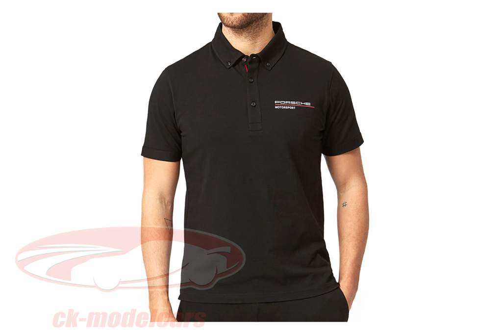 男士的 Polo衫 Porsche Motorsport 2021 标识 黑色的
