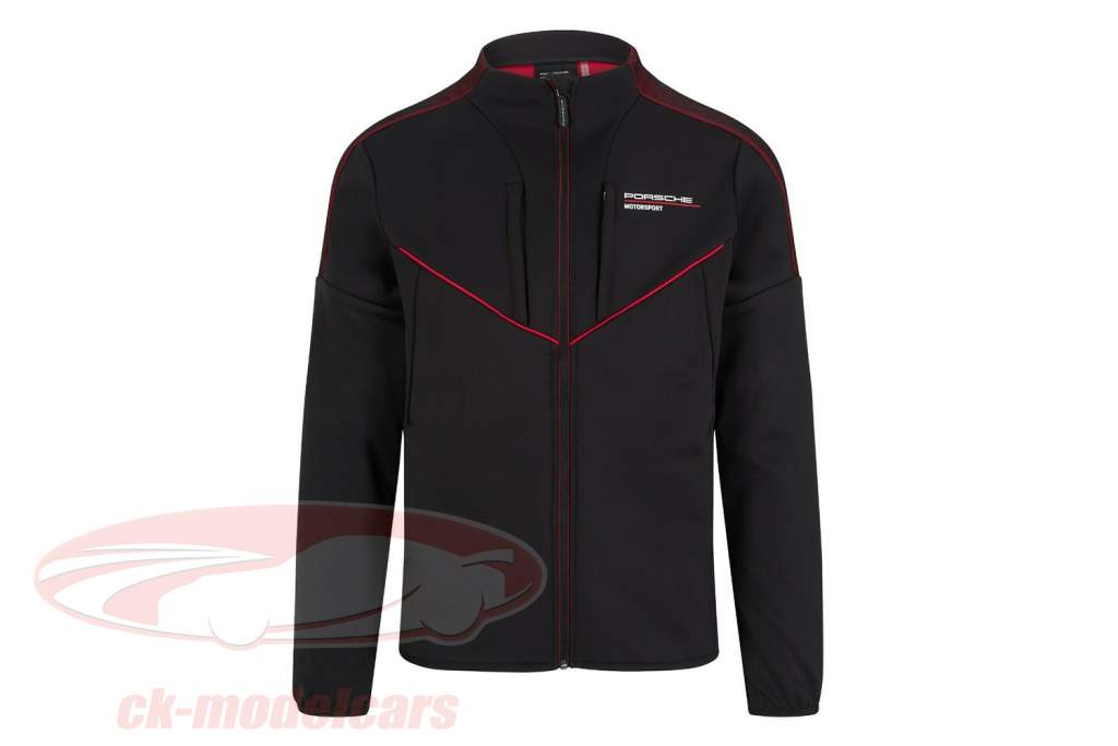 Pour des hommes Veste softshell Porsche Motorsport 2021 logo le noir / rouge