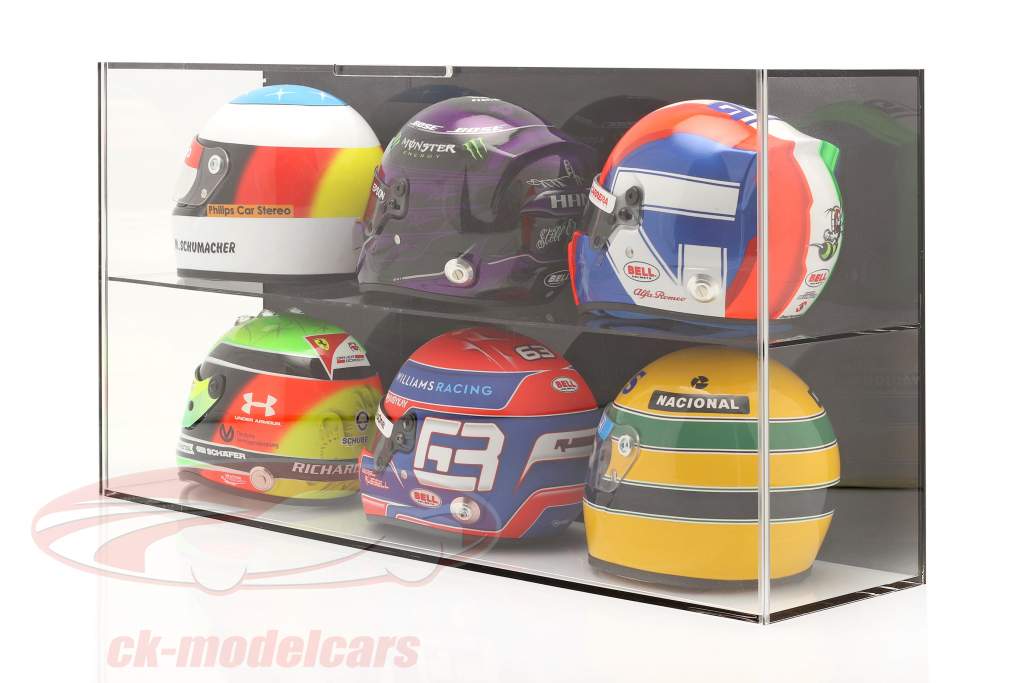 High quality Showcase for helmets 1:2 or modelcars 1:18 black SAFE