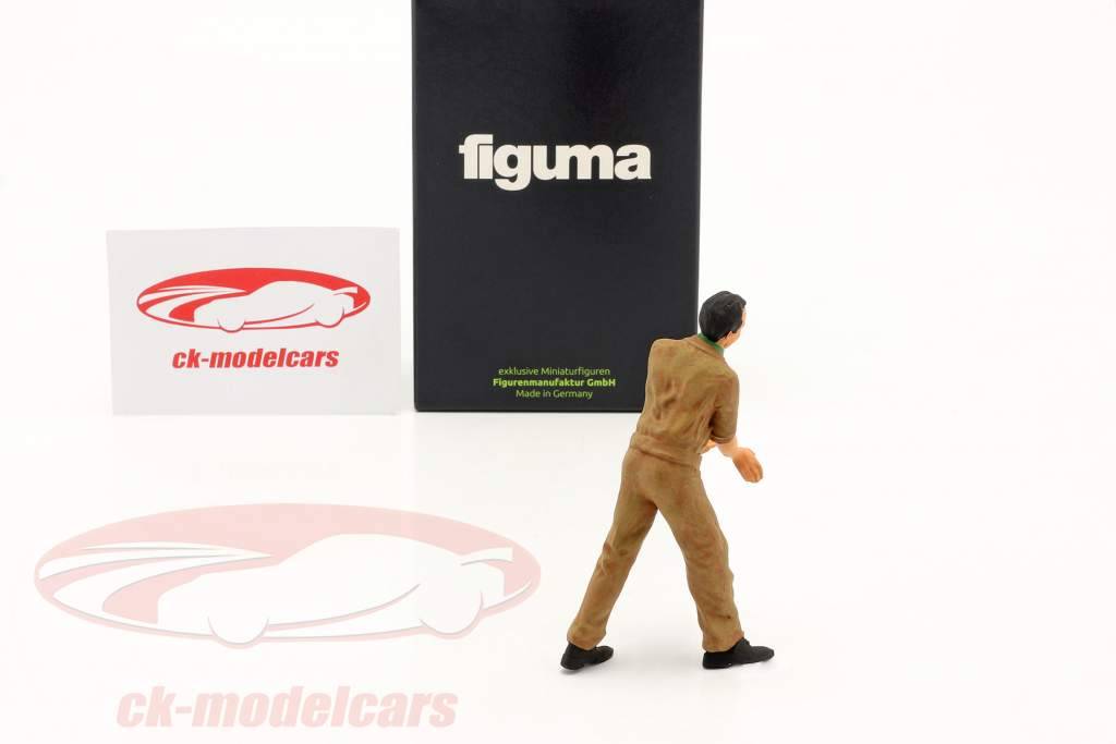 Figure mechanic with brown Overall pushes 1:18 FigurenManufaktur
