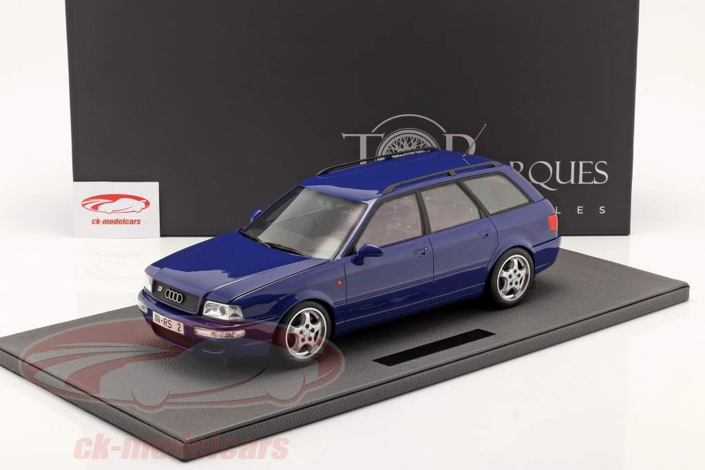 Audi RS2 Avant Bouwjaar 1994 blauw 1:12 TopMarques