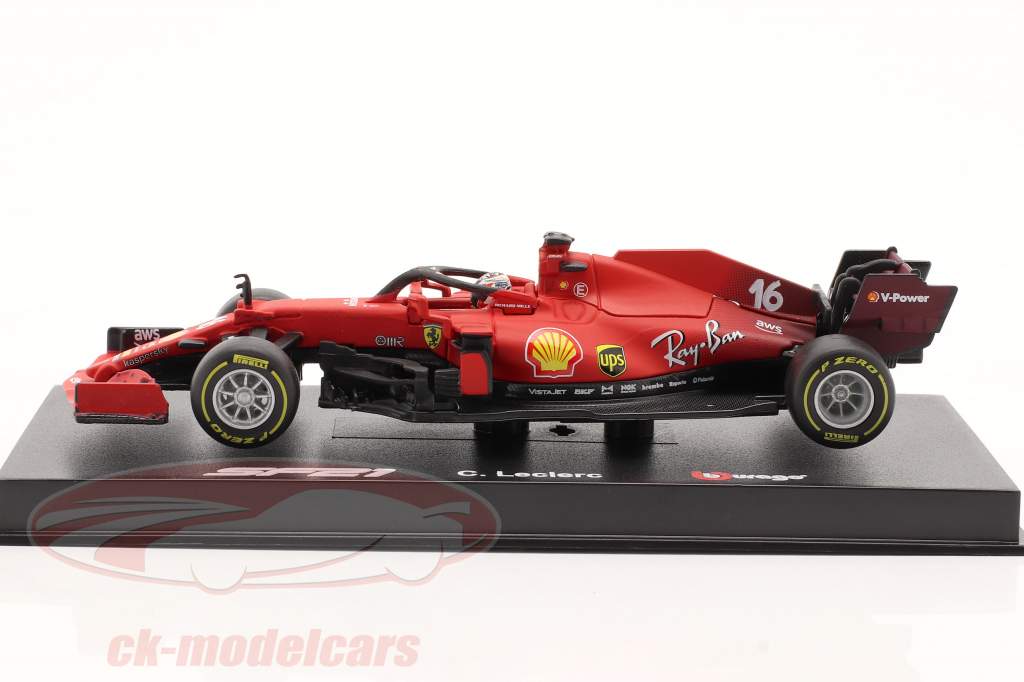 Bburago 1:43 Charles Leclerc Ferrari SF21 #16 方式 1 2021 18-36828