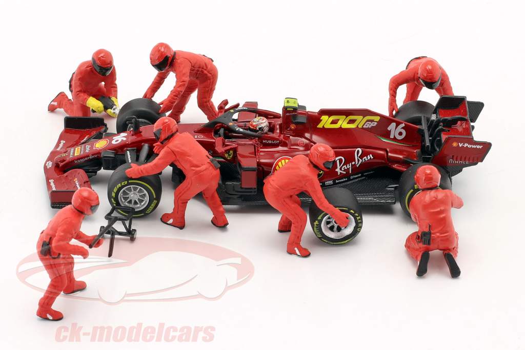 Formel 1 Pit Crew Figuren Set #2 Team Rot 1:43 American Diorama