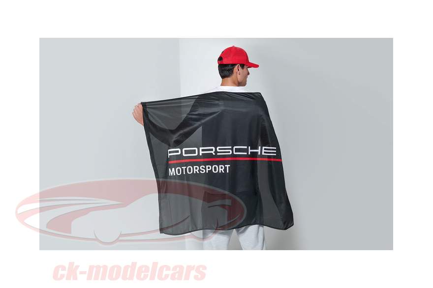 Porsche Motorsport vlag zwart 90 x 60 cm