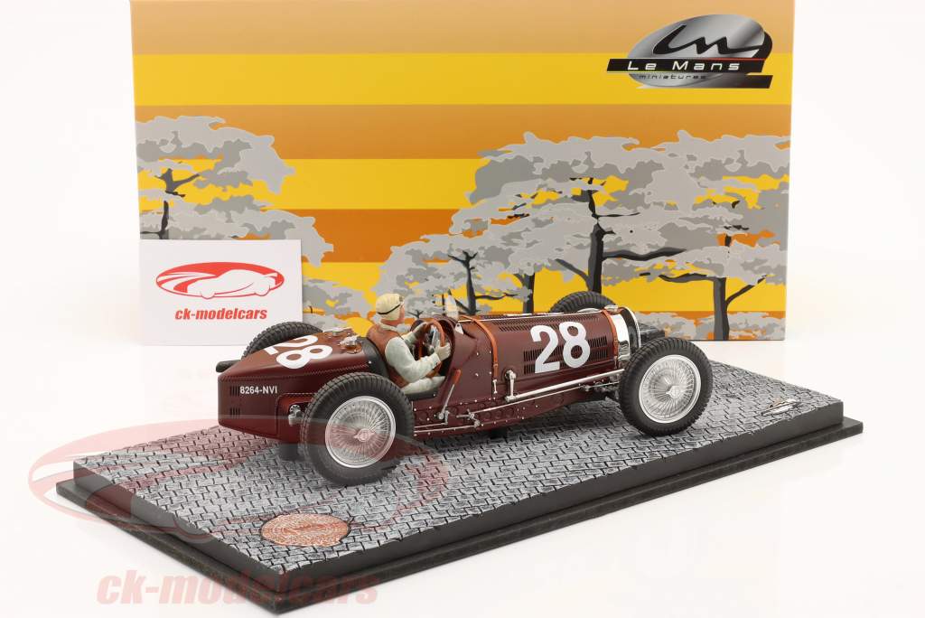 Tazio Nuvolari Bugatti T59 #28 5-й Monaco GP 1934 1:18 LeMansMiniatures