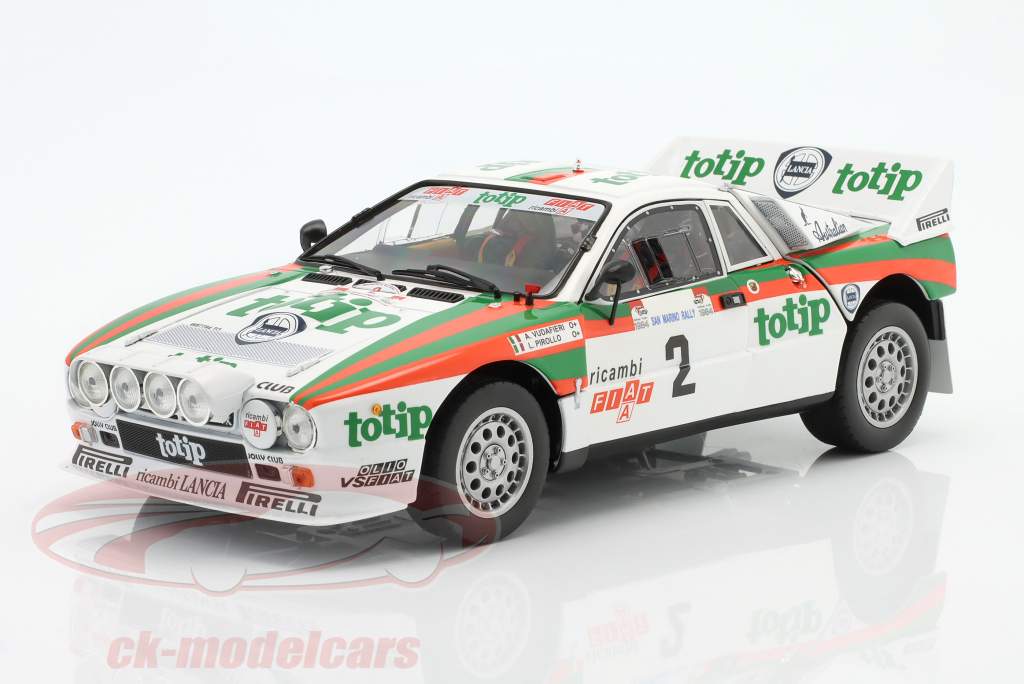 Lancia Rally 037 #2 победитель Rallye San Marino 1984 Vudafieri, Pirollo 1:18 Kyosho