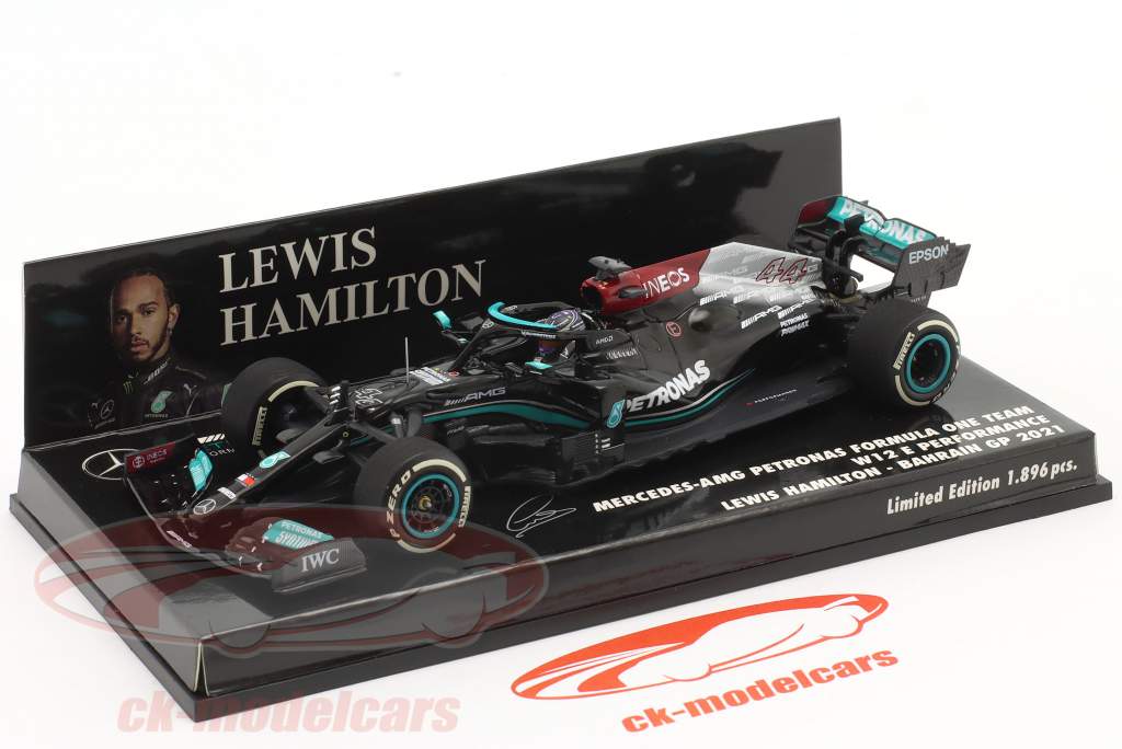 L. Hamilton Mercedes-AMG F1 W12 #44 winnaar Bahrein GP formule 1 2021 1:43 Minichamps