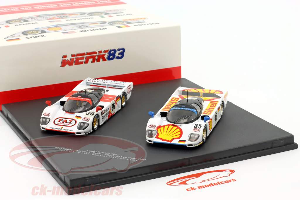 Werk83 1:43 2-Car Set: Dauer Porsche 962 #35 & #36 勝者 24h LeMans
