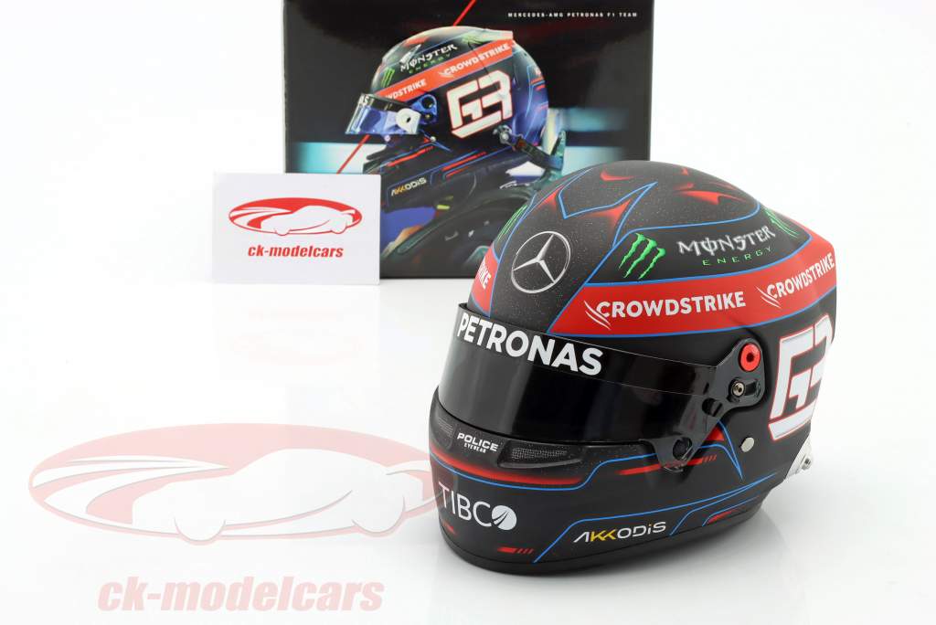 George Russell #63 Mercedes-AMG Petronas formula 1 2022 casco 1:2 Bell