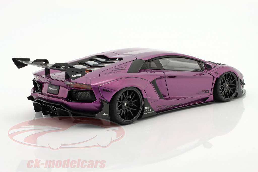 LB-Works Lamborghini Aventador Limited Edition paars metalen 1:18 AUTOart