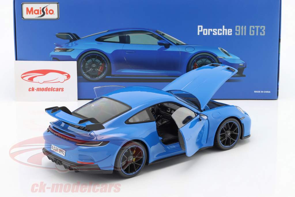 Voiture Miniature Porsche 911 992 GT3 Coupé 2022 Blue 1/18 - 36458 MAISTO