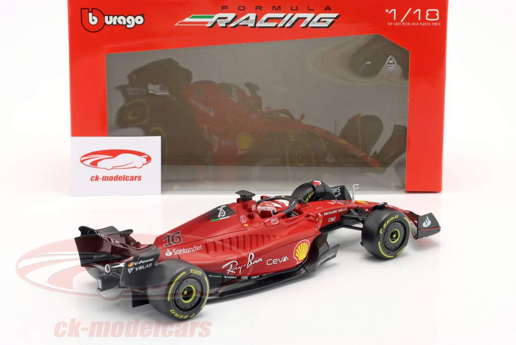Bburago 1:18 Charles Leclerc Ferrari F1-75 #16 fórmula 1 2022 18-16811 #16  modelo coche 18-16811 #16 8719247769046 4893993168118