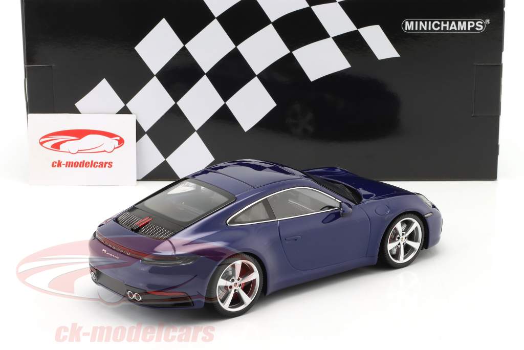 Minichamps 1:18 Porsche 911 (992) Carrera 4S year 2019 gentian