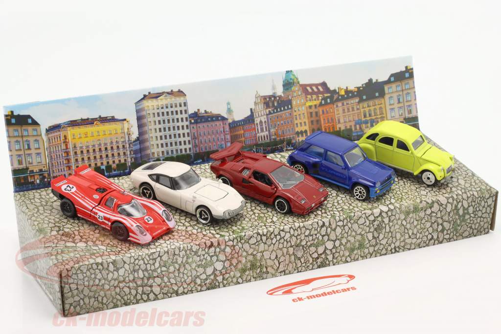 Smoby - Majo vintage - Coffret 5 voitures miniature - Echelle 1/64
