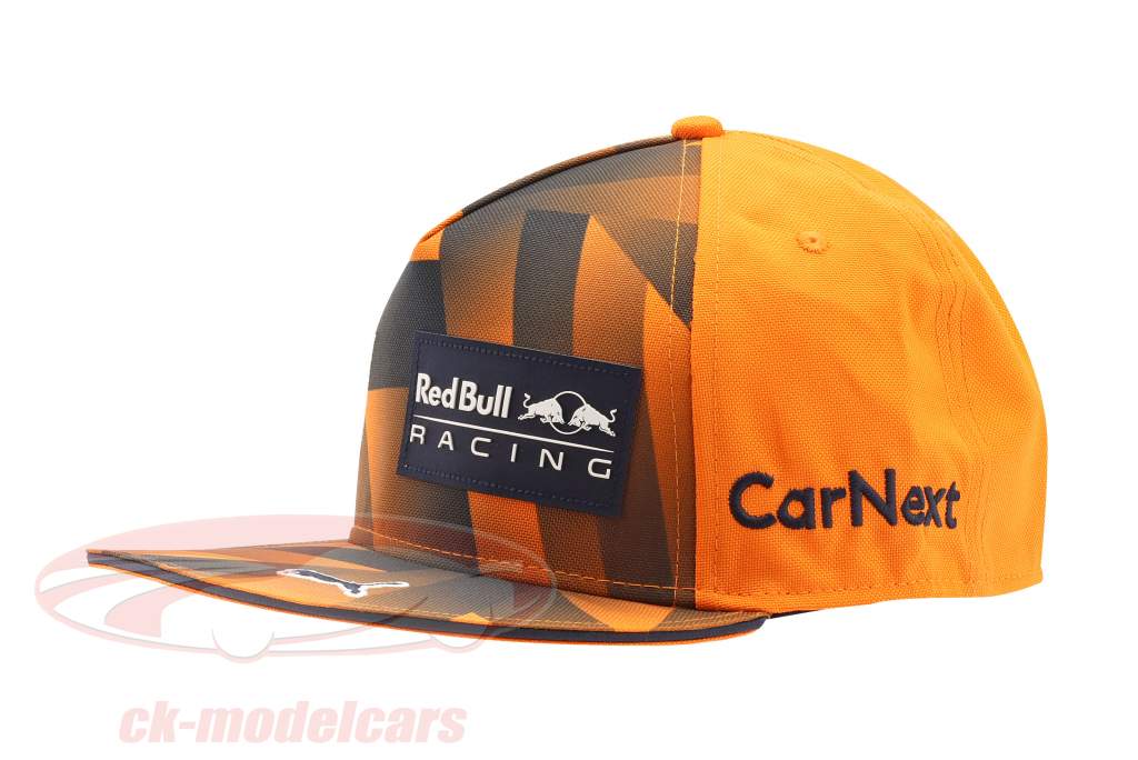 Red Bull Racing Max Verstappen Flat Cap oranje / zwart