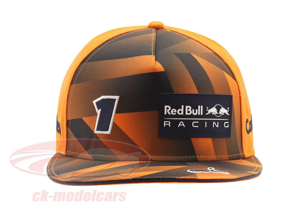 Red Bull Racing Max Verstappen Flat Cap oranje / zwart