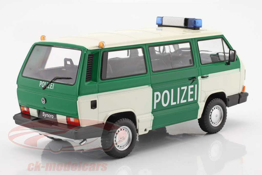 Volkswagen VW T3 Syncro polícia ano de construção 1987 1:18 KK-Scale