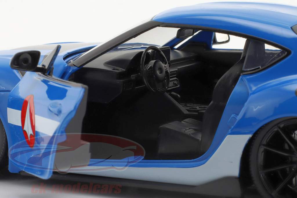 Toyota Supra MK5 Séries TV robotique avec chiffre Max Sterling bleu 1:24 Jada Toys
