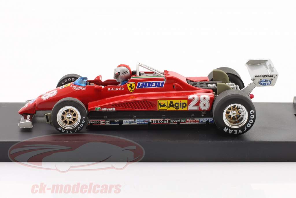 Mario Andretti Ferrari 126C2 #28 3º italiano GP Fórmula 1 1982 1:43 Brumm