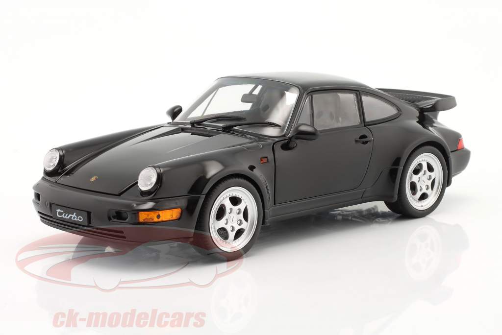 Porsche 911 (Typ 964) Turbo preto 1:18 Welly