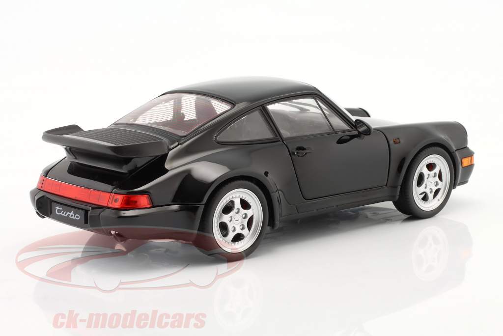 Porsche 911 (Typ 964) Turbo preto 1:18 Welly