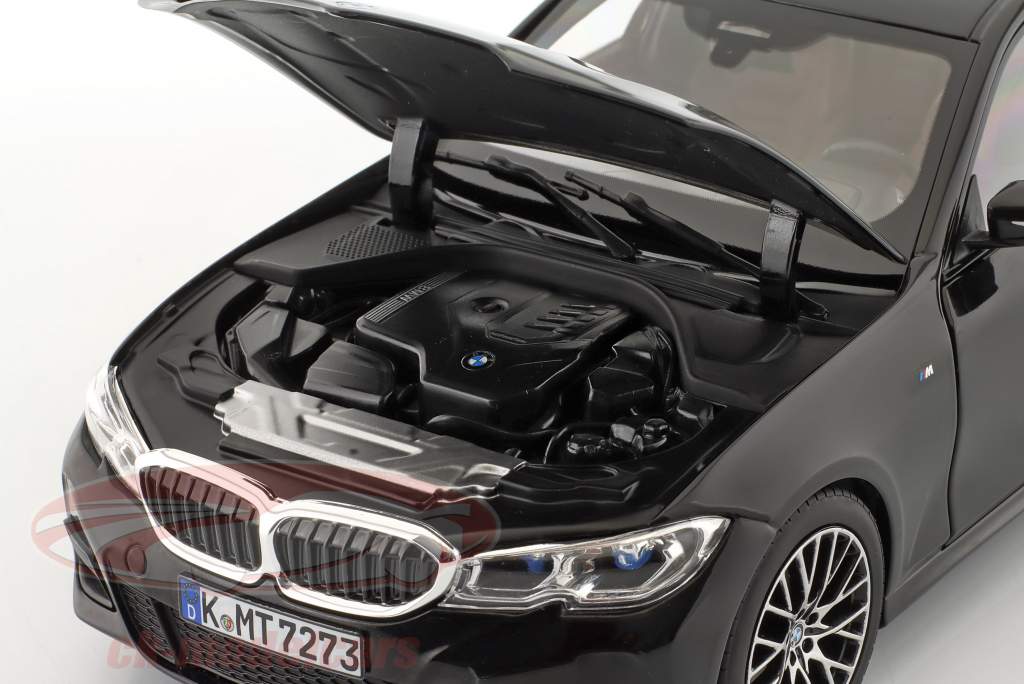 MODELLINO in Scala COMPATIBILE CON BMW 330i 2019 Black Metallic 1:18 NOREV  NV183277