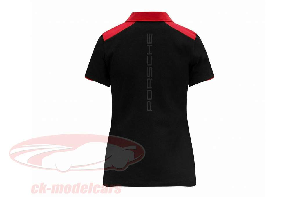 Dames poloshirt Porsche Motorsport zwart / rood