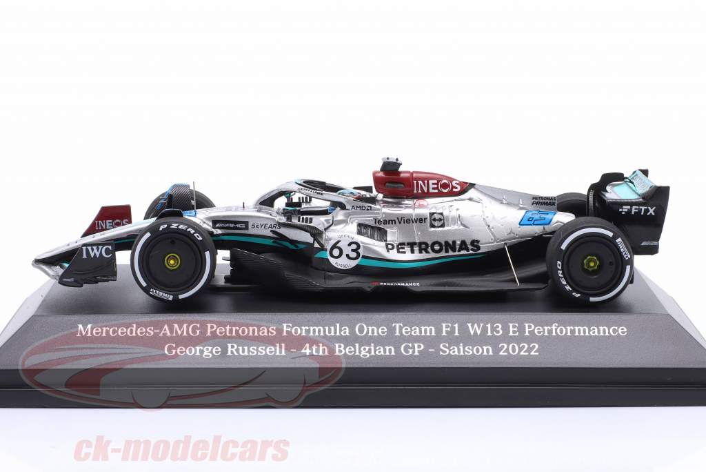 George Russell Mercedes-AMG F1 W13 #63 4位 ベルギーの GP 方式 1 2022 1:43 Spark