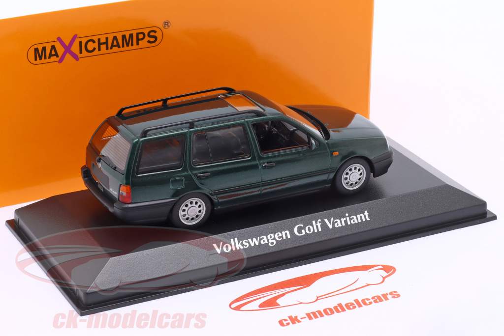 Volkswagen VW Golf III Variant ano de construção 1997 verde escuro metálico 1:43 Minichamps
