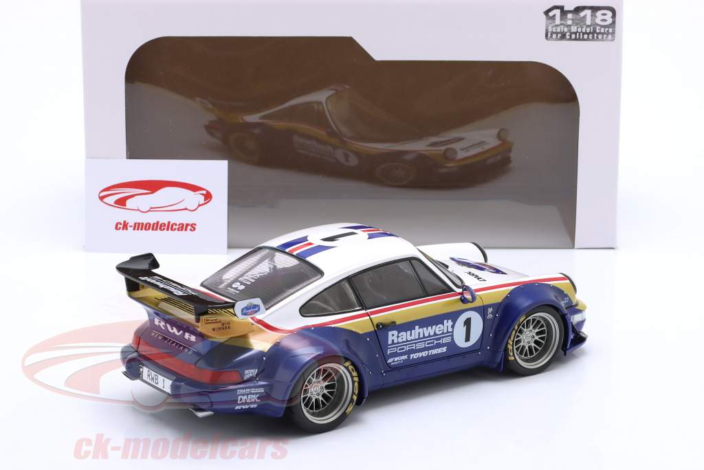 Solido 1:18 Porsche 911 (964) RWB Rauh-Welt 2022 blue / white / red / gold  S1807505 model car S1807505 421182550 3663506020537