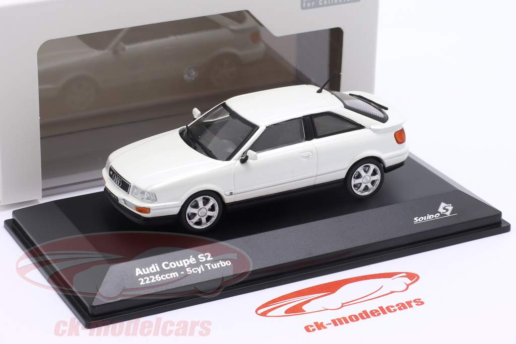 Audi S2 Coupe Bouwjaar 1992 parelwit 1:43 Solido